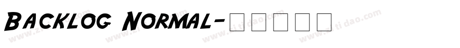 Backlog Normal字体转换